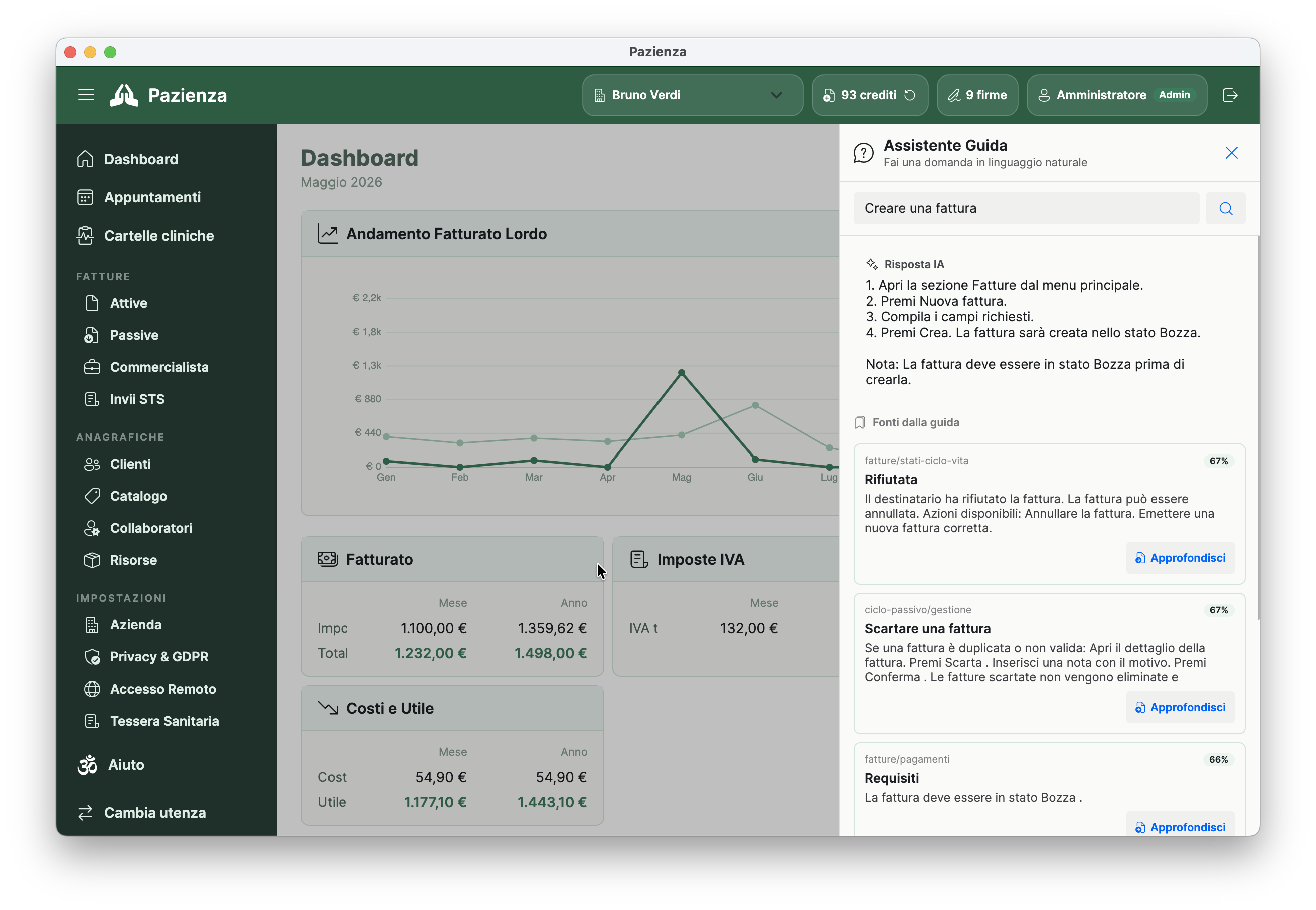 Supporto in-app IA